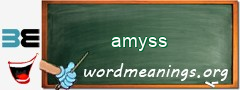 WordMeaning blackboard for amyss